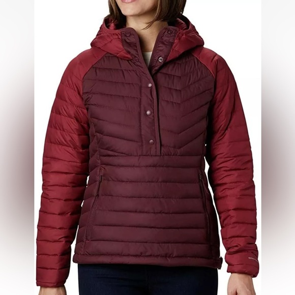 Columbia Jackets & Blazers - Columbia Powder Lite Omni-heat Insulated Anorak Malbec Thermal Jacket Sz M NWOT
